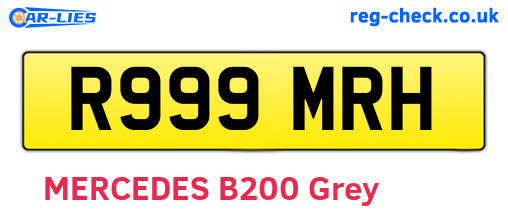 R999MRH are the vehicle registration plates.