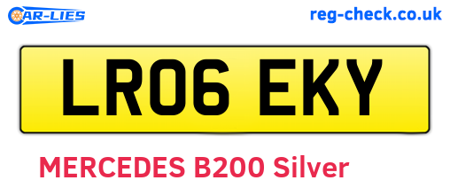 LR06EKY are the vehicle registration plates.