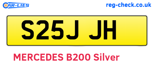 S25JJH are the vehicle registration plates.