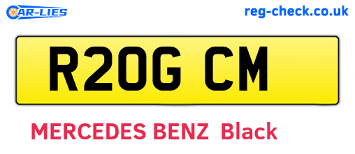 R20GCM are the vehicle registration plates.