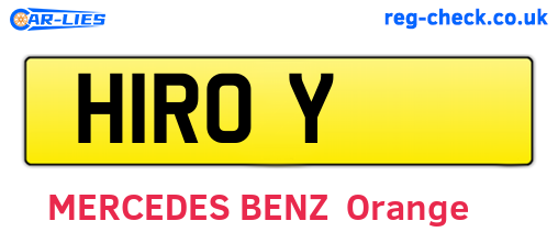 H1ROY are the vehicle registration plates.