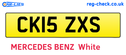 CK15ZXS are the vehicle registration plates.
