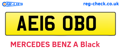 AE16OBO are the vehicle registration plates.