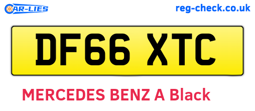 DF66XTC are the vehicle registration plates.