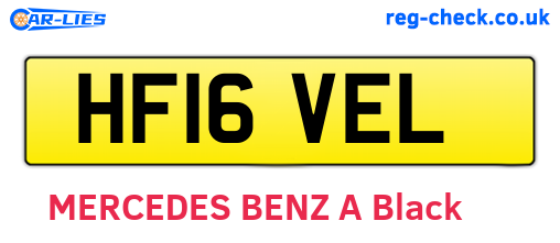 HF16VEL are the vehicle registration plates.
