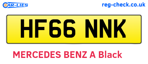HF66NNK are the vehicle registration plates.