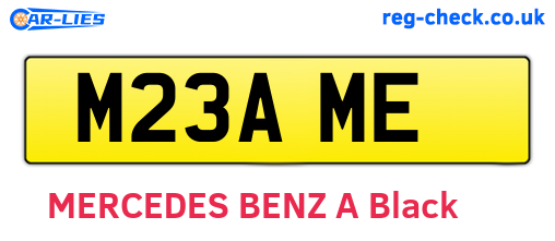 M23AME are the vehicle registration plates.