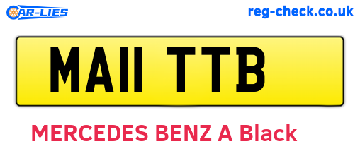 MA11TTB are the vehicle registration plates.