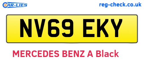 NV69EKY are the vehicle registration plates.