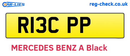 R13CPP are the vehicle registration plates.