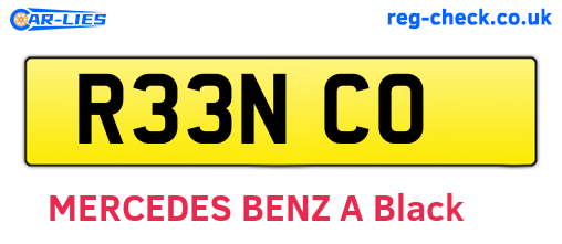 R33NCO are the vehicle registration plates.