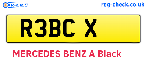 R3BCX are the vehicle registration plates.
