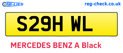 S29HWL are the vehicle registration plates.