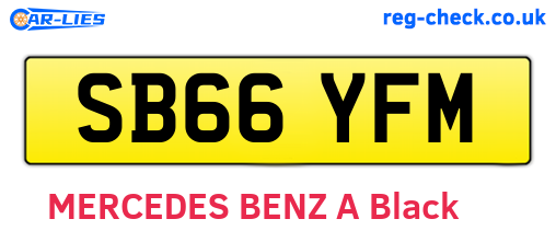 SB66YFM are the vehicle registration plates.
