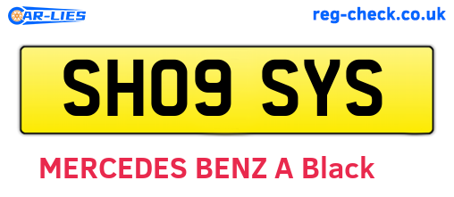 SH09SYS are the vehicle registration plates.