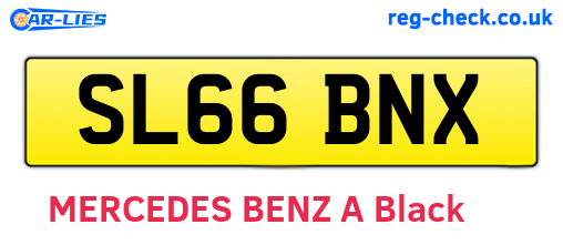 SL66BNX are the vehicle registration plates.