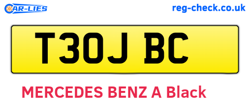 T30JBC are the vehicle registration plates.