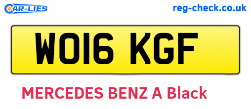 WO16KGF are the vehicle registration plates.