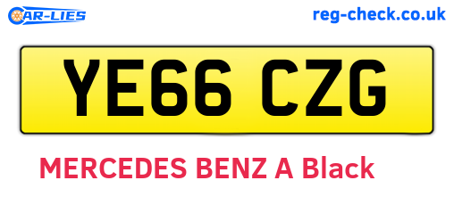 YE66CZG are the vehicle registration plates.