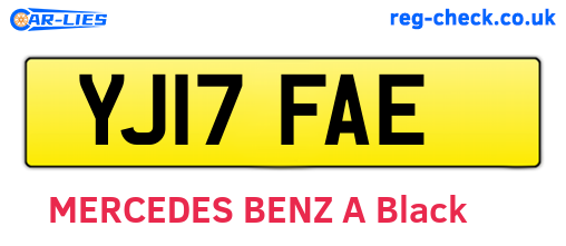 YJ17FAE are the vehicle registration plates.