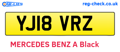 YJ18VRZ are the vehicle registration plates.