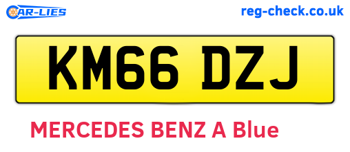 KM66DZJ are the vehicle registration plates.