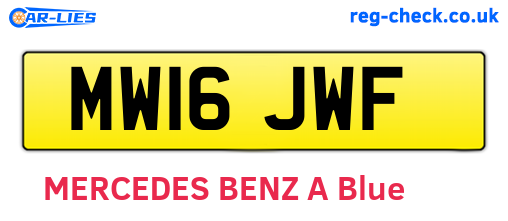 MW16JWF are the vehicle registration plates.