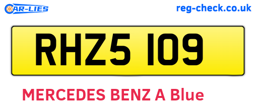 RHZ5109 are the vehicle registration plates.