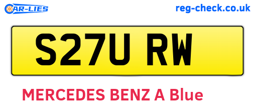 S27URW are the vehicle registration plates.