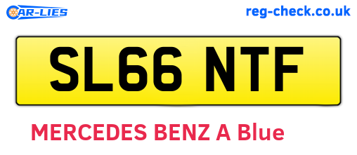 SL66NTF are the vehicle registration plates.