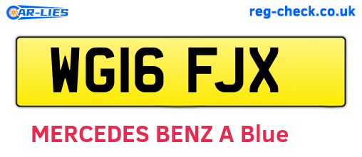 WG16FJX are the vehicle registration plates.