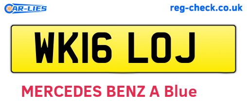 WK16LOJ are the vehicle registration plates.