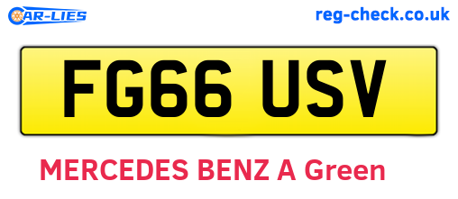 FG66USV are the vehicle registration plates.