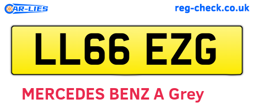 LL66EZG are the vehicle registration plates.