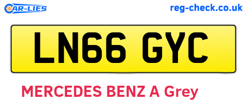 LN66GYC are the vehicle registration plates.