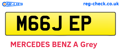 M66JEP are the vehicle registration plates.