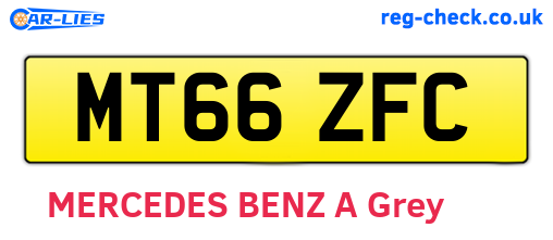 MT66ZFC are the vehicle registration plates.