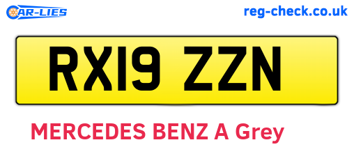 RX19ZZN are the vehicle registration plates.