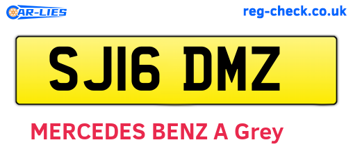 SJ16DMZ are the vehicle registration plates.