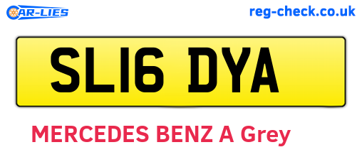 SL16DYA are the vehicle registration plates.