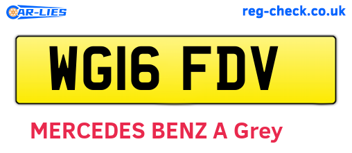 WG16FDV are the vehicle registration plates.