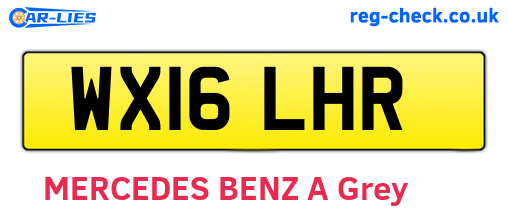 WX16LHR are the vehicle registration plates.