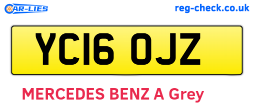 YC16OJZ are the vehicle registration plates.