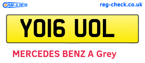 YO16UOL are the vehicle registration plates.