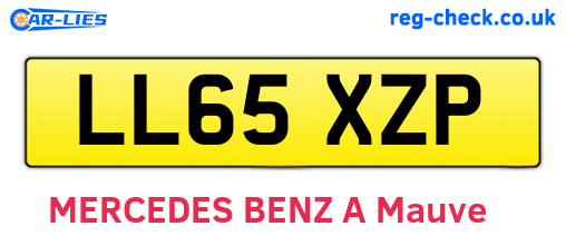 LL65XZP are the vehicle registration plates.