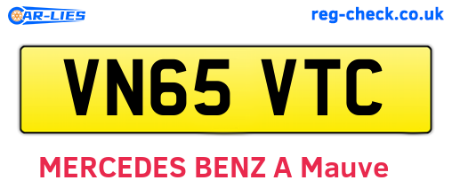 VN65VTC are the vehicle registration plates.
