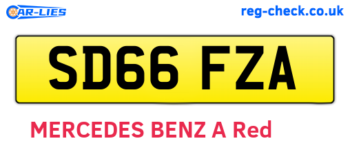 SD66FZA are the vehicle registration plates.