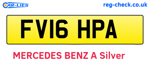 FV16HPA are the vehicle registration plates.
