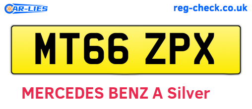 MT66ZPX are the vehicle registration plates.