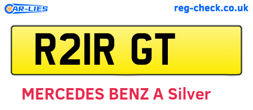 R21RGT are the vehicle registration plates.